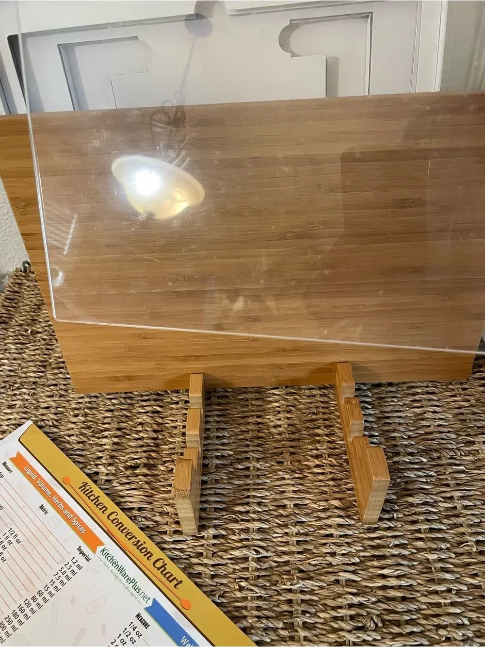 Kitchenware Plus Bamboo Recipe Book Stand with Cover 13x9